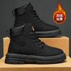 Big yellow boots men's autumn and winter new velvet Martin boots men's retro matte men's versatile casual trend high-top shoes