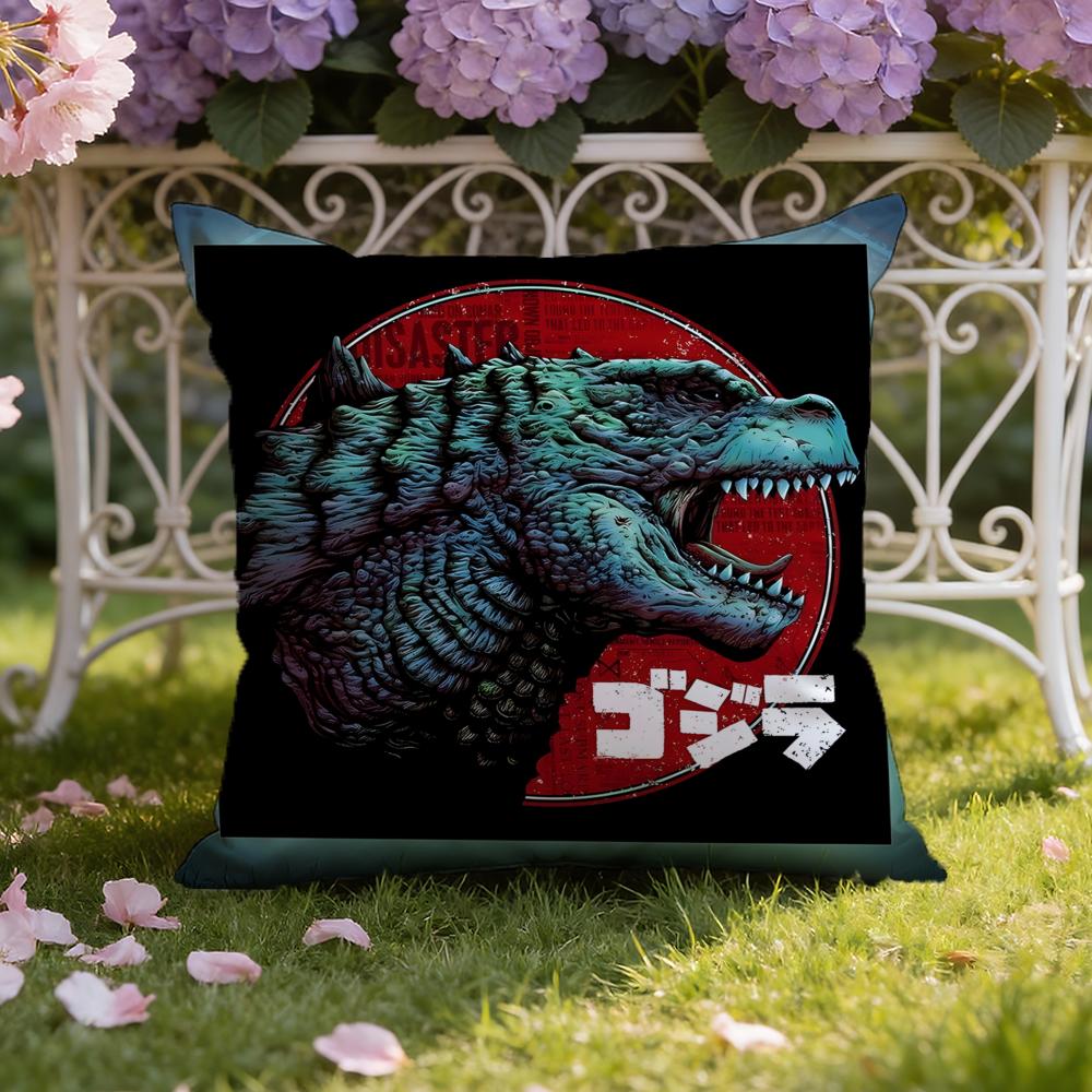 Anime G-GojiraS Cushion Cover Home & Car Dual-Scene Pillow Cover: Reversible for Premium Comfort
