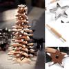 Antallcky Star Cookie Cutter Set-5 Pcs Stainless Steel Five-pointed Star Biscuit Molds Fondant Cake Cookie Cutter Set Pastry Mold-for 3d Christmas