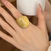 Women's High-End Amber Resin Statement Ring - Versatile Cold Style for Index Finger