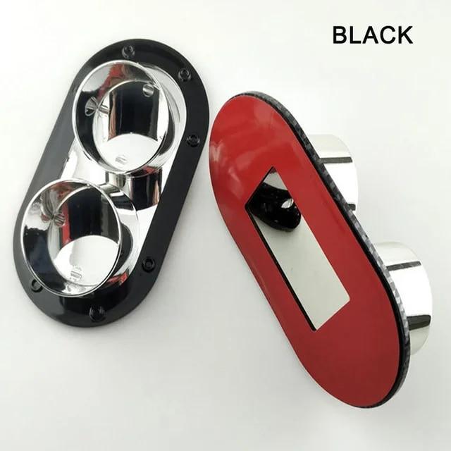 Univerzálny 1ks Auto Zadný nárazník Dvojitý výstup Zadný tlmič výfuku Koncovka tlmiča Nálepka hrdla Dekoratívne pre Toyota VW Honda Accessori