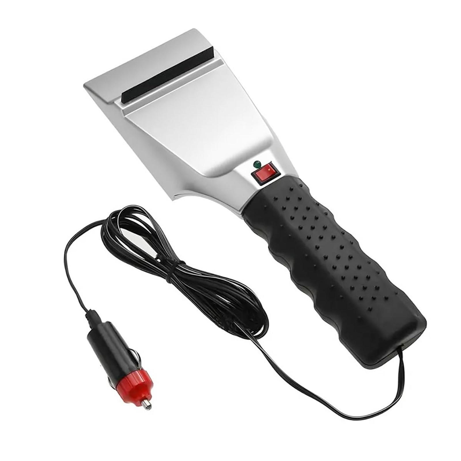 

Зимний автомобильный обогреватель скребок для льда, автомобильный электрический обогреваемый скребок для снега для лобового стекла, стеклоочиститель, питание от розетки 12 В, универсальный для автомобилей One Size