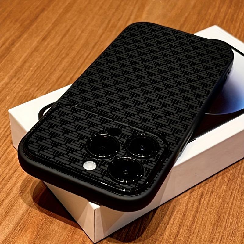 Fashion Black Grid Silicone Pattern Phone Case For iPhone 17 Pro 16 15 14 13 12 11 Pro Max Air X XR XS Max 16 Plus Soft Cover