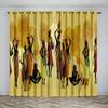 2 Pieces Ancient Ethnic African Woman Window Curtains Living Room Bedroom Kitchen Curtain Drapes Abstract Art Window Treatment