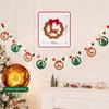 Festive Lights Felt Christmas Banner Decorated DIY Handmade Christmas Pendant Furry Balls LED String Light Home Room