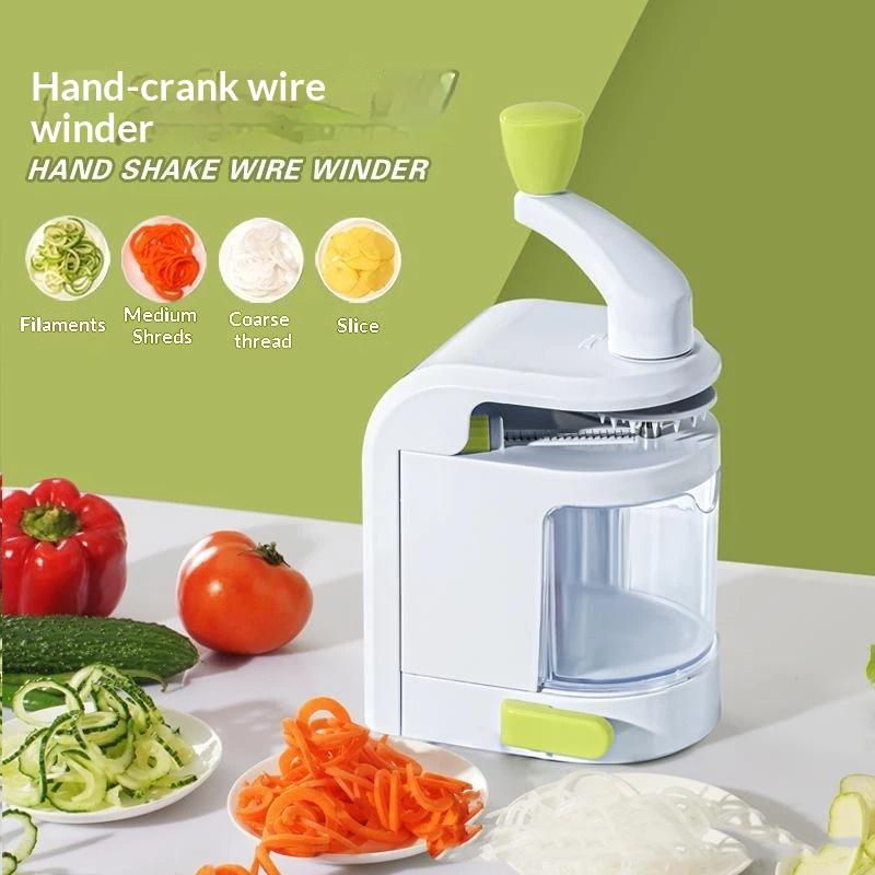 4 Blades Vegetable Spiralizer Zucchini Noodle Maker Best Veggie Spiral Slicer Curly Fry Chopper Cutter Pasta Spaghetti Maker