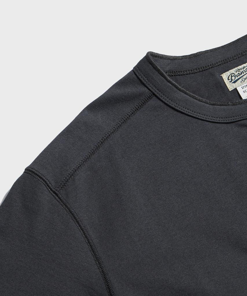 Beulonseun 10.6 Oz Cotton Short Sleeve Henley Tee Dark Gray