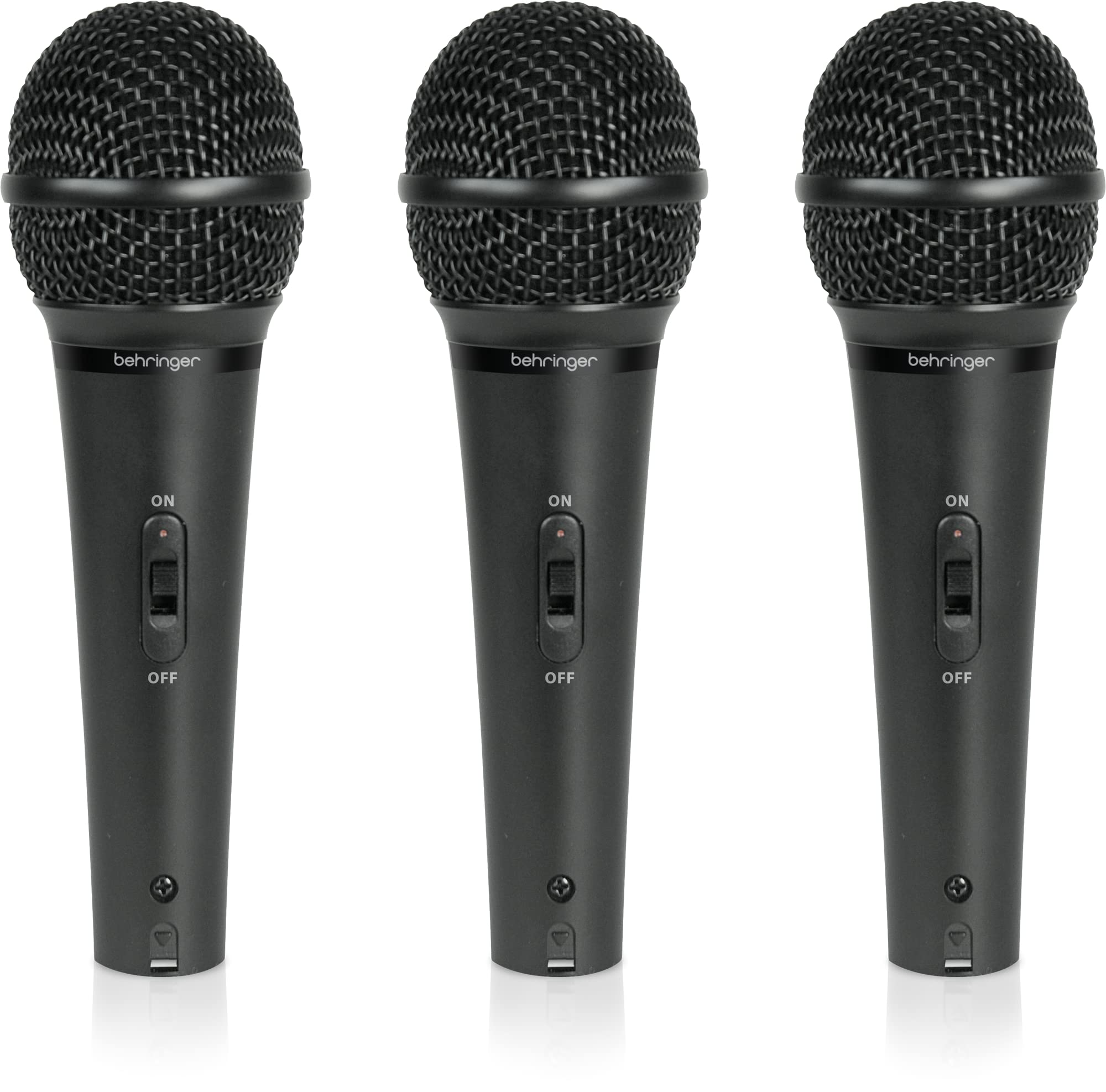 

Behringer XM1800S Dynamic Microphones (Set of 3) with Carrying Case and OnOff Switch, Black
