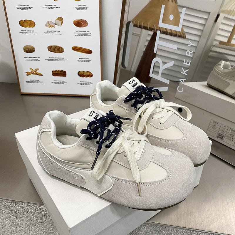 Spring line, spring new thick-soled women's leather soft-soled casual shoes