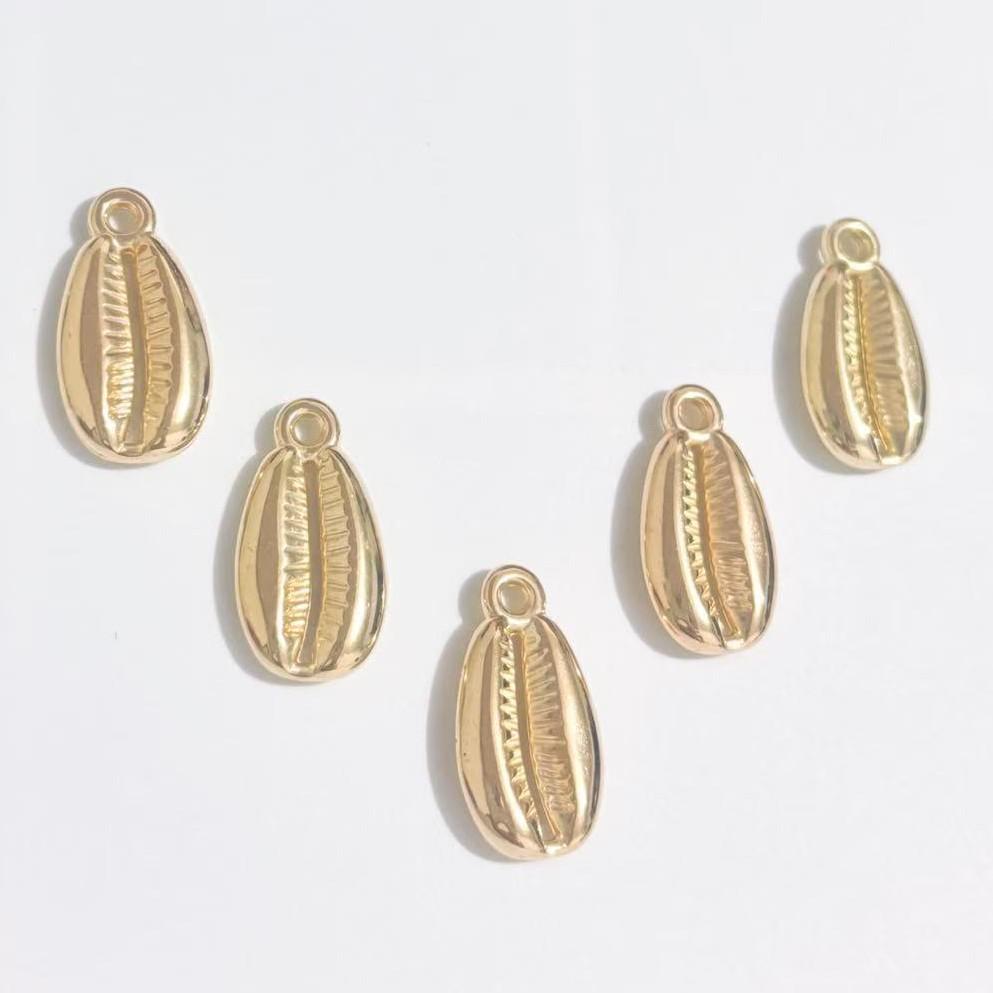 Cross-Style Electroplated Plastic Pendant Charm for DIY Jewelry