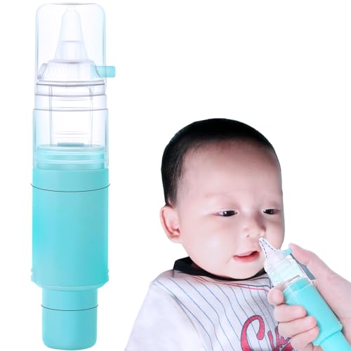 AMIZDYTO Nasal Aspirator with Soft Nozzle, 3 Levels of Suction, Quiet Design, 1 Silicone Nozzle, Easy Operation, One-Handed Operation, and Easy Cleani