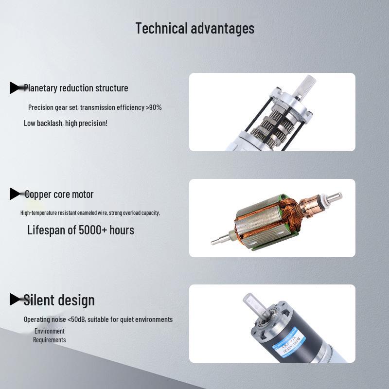 Mingyang 12V 42GP-775 Compact DC Planetary Geared Motor, Low and Variable Speed.