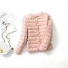 Autumn and Winter New Light Down Jacket Women's Korean Version Collarless Short Light Liner Round Neck Single-breasted Jacket