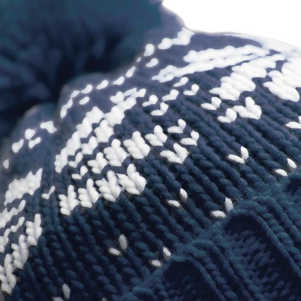 Beechfield Unisex Fair Isle Snowstar Winter Beanie Hat