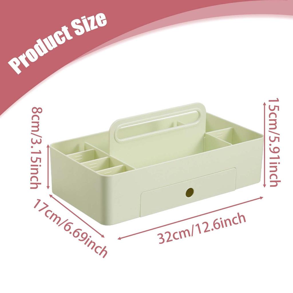 Tragbare Box 8 Fächer Kosmetikhalter Bürobedarf Arbeitsplatte Make-up Schreibtisch Badezimmer Multifunktionaler Caddy Organizer