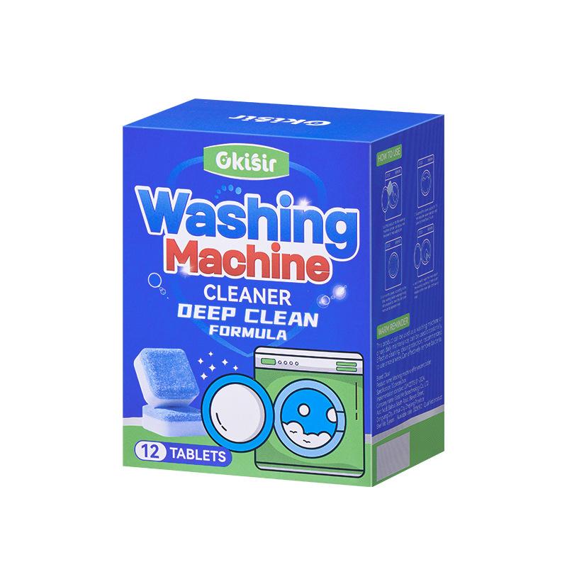 Washing machine effervescent tablet cleaning agent, fully automatic washing tank descaling and decontamination cleaning tablet 12 pieces per box