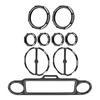 Motorcycle Speedometer Bezels Horn Cover Speaker Stereo Accent Trim Ring for Harley Touring Electra Street Glide Trike 1996-2013