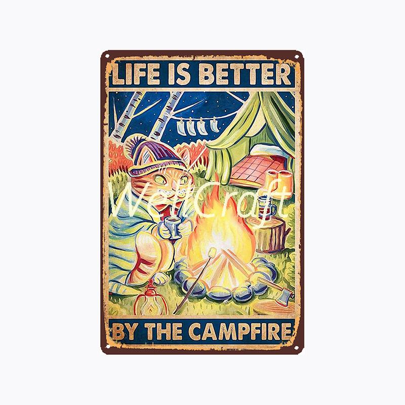 [ WellCraft ] 20*30cm You Are My Sunshine Cat Metal Poster Tin sign Vintage Wall Plaque Decor WX-62-1