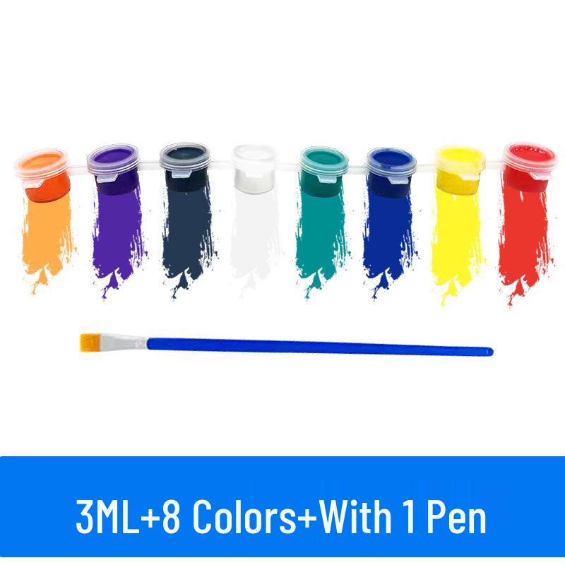 Acrylic Highlight Paint Set: 12 Colors for DIY Plaster Doll Graffiti and Children's Painting