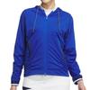 Adidas Golf WIND.RDY Women's Water-Repellent Full-Zip Shirred Hoodie Golf Jacket, Team Royal Blue