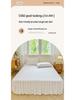 Non-Slip Solid Color Bed Skirt & Peach Skin Mattress Protector