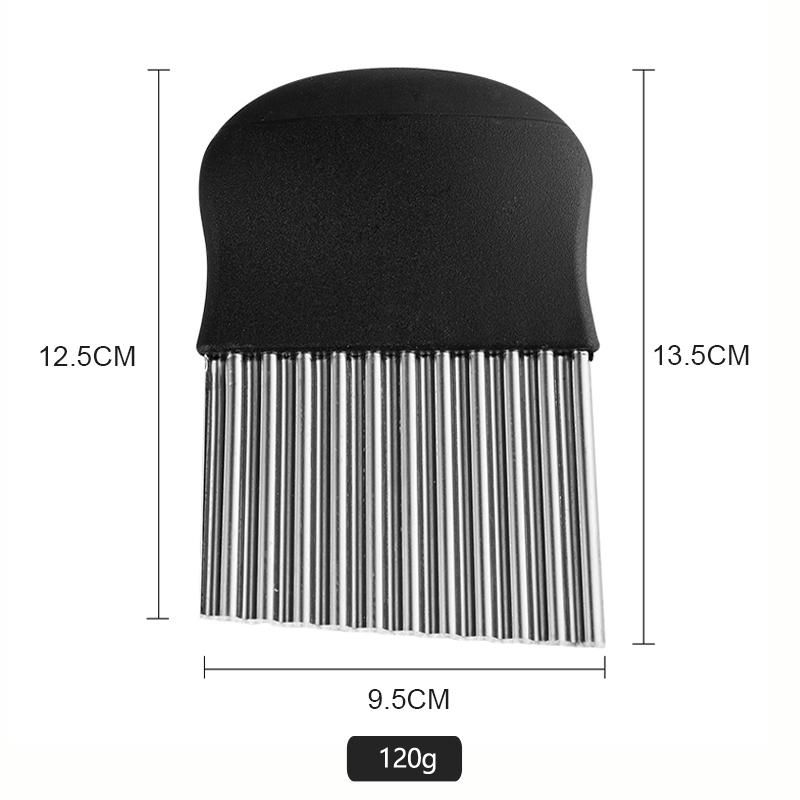 Potato Cutter Slicer Stainless Steel French Fry Cutter Knife Vegetable Slicer Crinkle Wavy Potato Chips Maker Kitchen Gadget