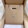High Grade Butterfly Locket Bow Pendant Necklace Stainless Steel Fashion Geometric Choker Jewelry Party Gifts For Women Girls