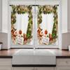 2pcs Christmas Themed Window Drapes Festive Tree Ribbons Lights Gifts Print Semi-Sheer Woven for Kitchen Living Room Bedroom