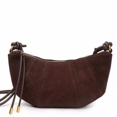 Croissant Herbst und Winter neue Damenhandtaschen modisch und lässig Retro Fleece Rindsleder Taschen Einzel Schulter Crossbody Ledertaschen