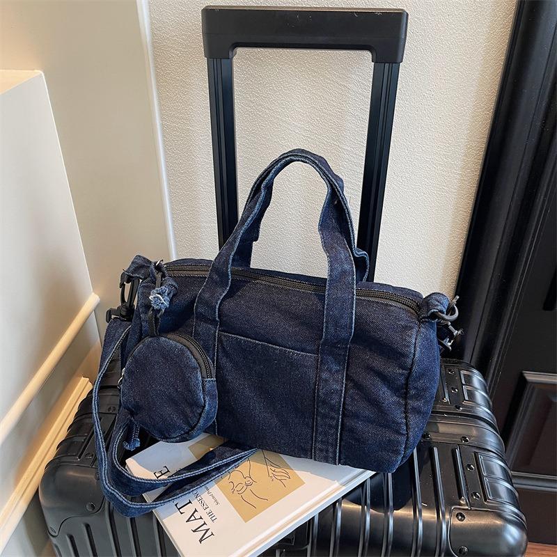 Washed denim bag women's new summer fashion portable simple shoulder messenger bag