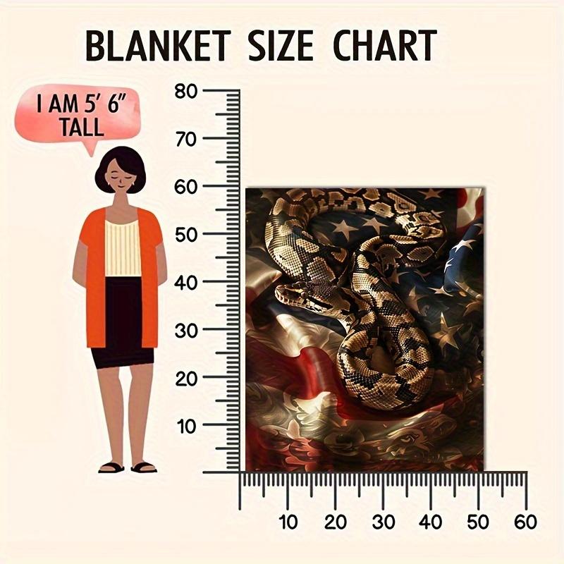 Giant Python Flag Blanket Reversible Flannel Throw for Adventurous Spirits AllSeason Comfort Exotic Journey Gift