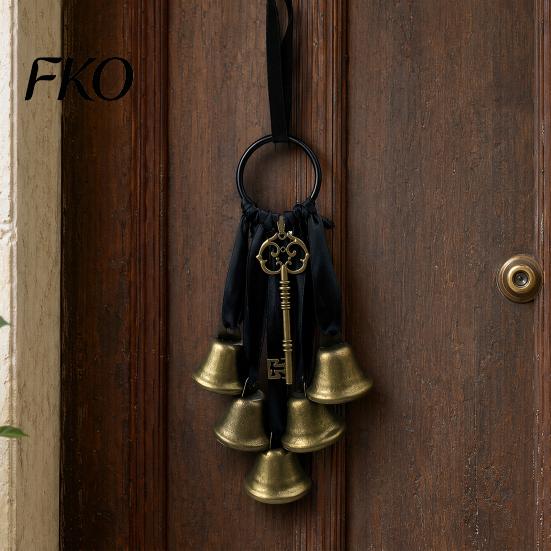 Lightweight Door Handle Chime Witch Bells for Knob Protection, Handmade Hanging Protective Home Blessing Gift Hanger, Vintage Decorative Bell