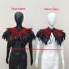 Halloween Masquerade Feather Cape Shawl Bolero with Optional Multi-Color Choices