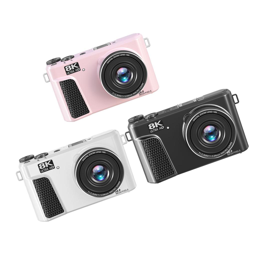 Digital Camera 8K 88MP 18x Zoom Autofocus WiFi Travel Camera with 3 Inch Flip Screen Multiple Filters Fill Light for Live