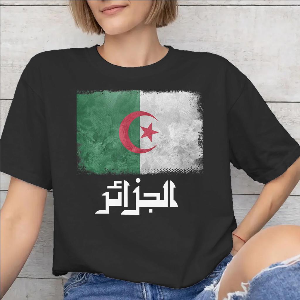 Unisex Unisex New Arrival DZ Algeria Algerian Flag T Shirt Tee Cotton Tshirts Clothing
