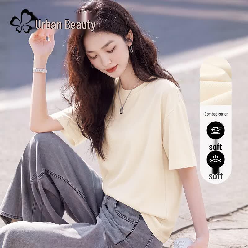 Women s Pure Cotton Loose-Fit T-Shirt L