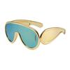 Y2K  Punk Sunglasses Women Men One-Piece Glasses for Ladies  Luxury Brand Oversized Steampunk Eyewear Goggle UV400