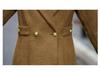 Women's Double-Breasted Lapel Wool Coat - Autumn/Winter Korean Fashion