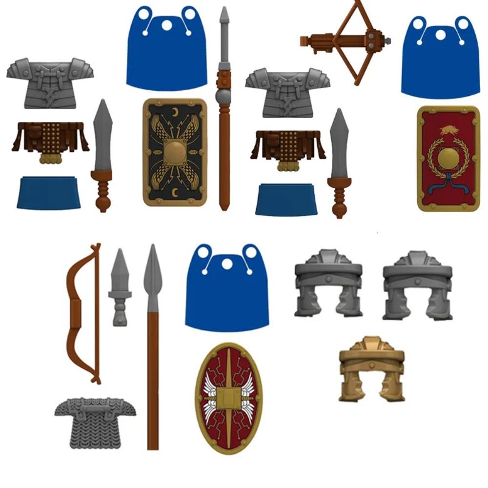 MOC Building Blocks Medieval Character Accessories Warhorses Militiamen Dragons Castles Knights Brick Gifts Toy Helmets Shields