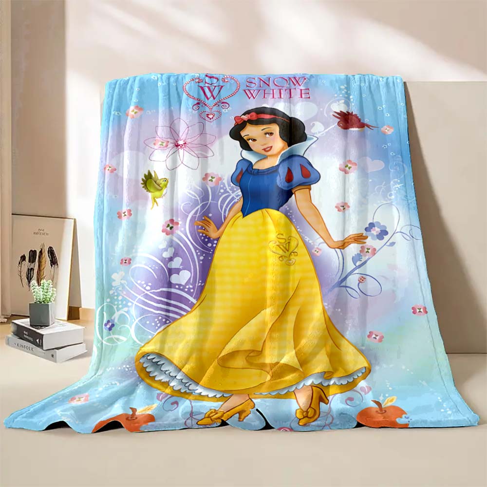 Classic Snow White and The Seven Dwarfs Printed Blanket Gift for Daughter LivingRoom Sofa Bedroom Chair Decor Blanket Multi-Size