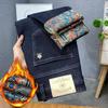 2024 Men's Slim Fit Embroidered Stretch Cotton Jeans for Spring & Autumn
