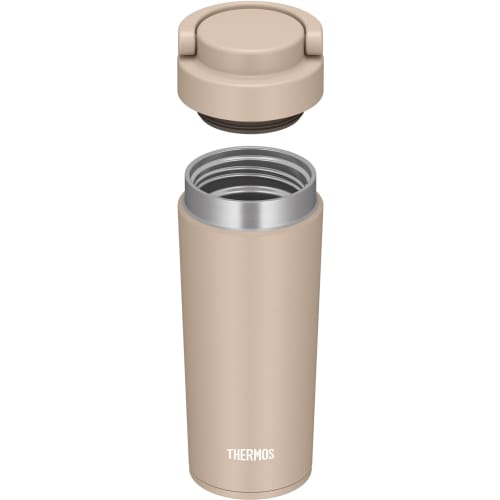 [Dishwasher compatible model] Thermos Water Bottle Vacuum Insulated Mobile Tumbler with Carry Handle 420ml Cafe Latte JOV-420 CL