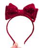 Kinder Weinrot Schleife Haarspange & Stirnband Set - Herbst/Winter Kopfschmuck für Mädchen