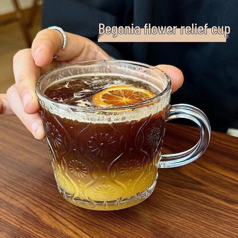 Large Capacity Glass Mug with Handle