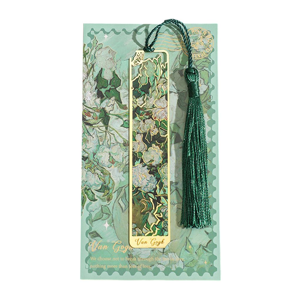 Hollow Out Flower Bookmarks Tassels Bookmarks Metal Book Mark Book Page Divider Reading Accessories Gift for Book Lover