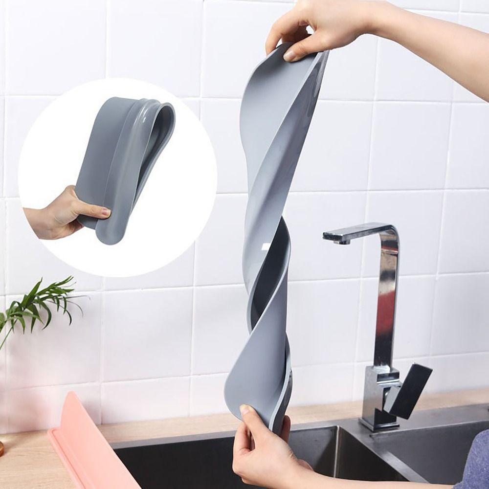Simple Silicone Sink Splash Guard Non-Slip Water Splatter Bathtub Splash Guard Splash Sink Fence for Kitchen and Bathroom
