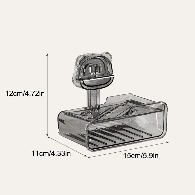 Suction Cup Soap Holder Shower Dish With Drainage Holes, No Drill Wall Mounted For Bathroom Shower, Vanity Soap Holder