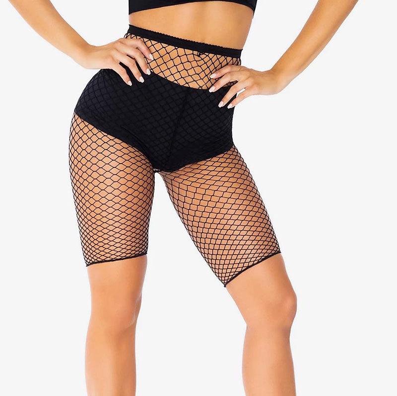 2021 Internet Celebrity Mesh Fishnet Cycling Boxer Briefs Bodysuit