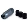 Thruifo [Car 85mm Gear Knob Short] AT MT Shift Stick Shifter Head Metal Automatic Manual Vehicle Universal (Gray Aluminum Alloy)
