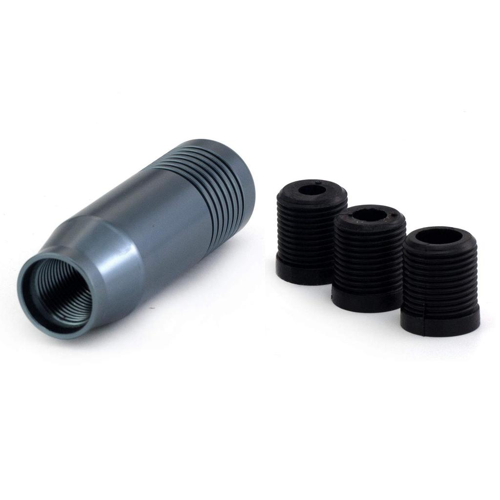 Thruifo [Car 85mm Gear Knob Short] AT MT Shift Stick Shifter Head Metal Automatic Manual Vehicle Universal (Gray Aluminum Alloy)